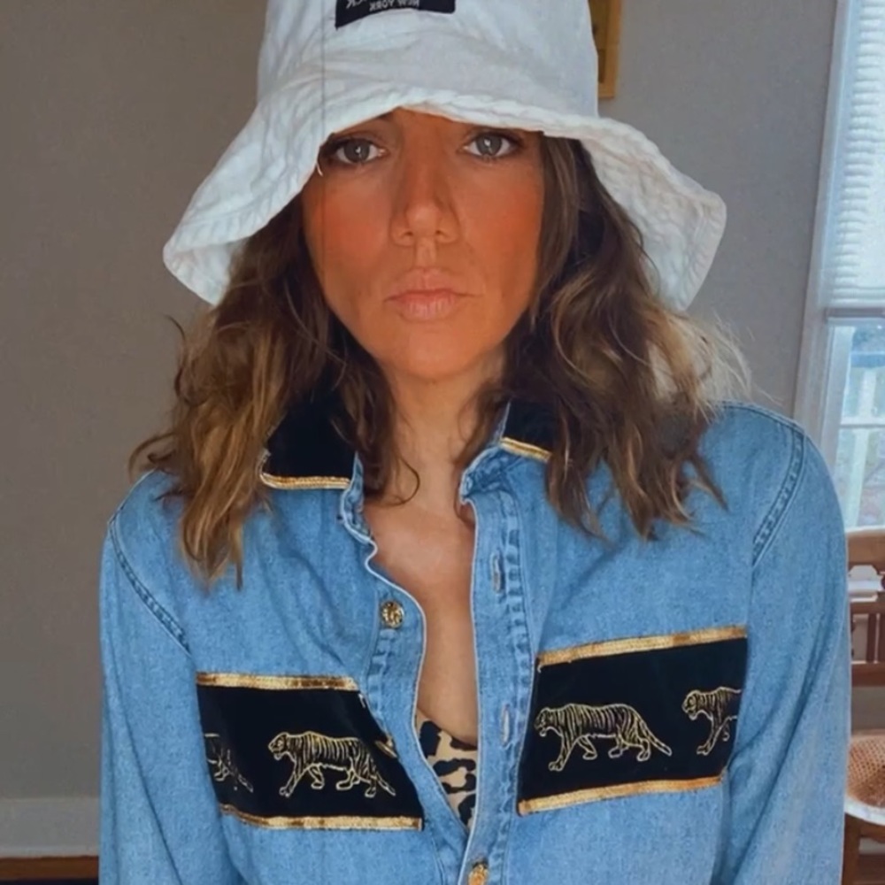 Vintage 90s L.A. Blues denim long sleeve button down